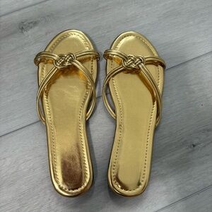 Elegant Gold Women's Sandals